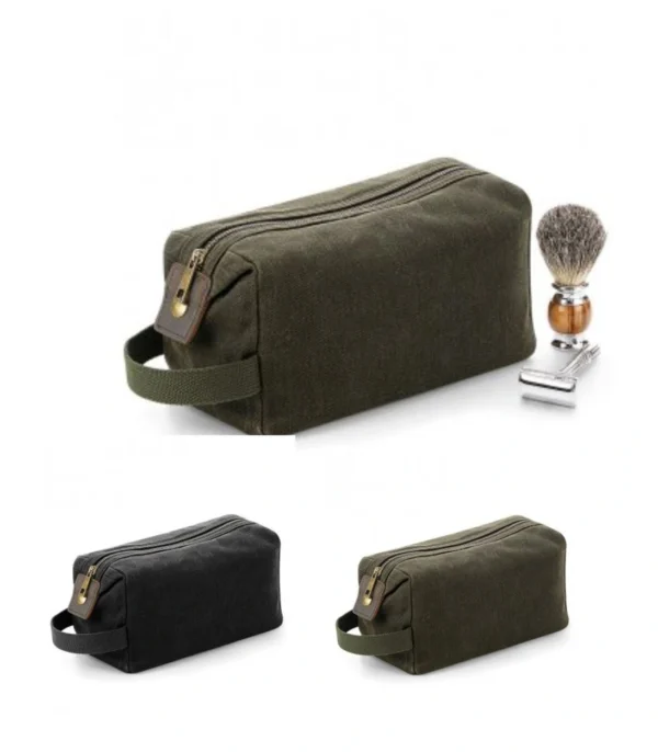 QD651 Heritage Waxed Canvas Wash Bag